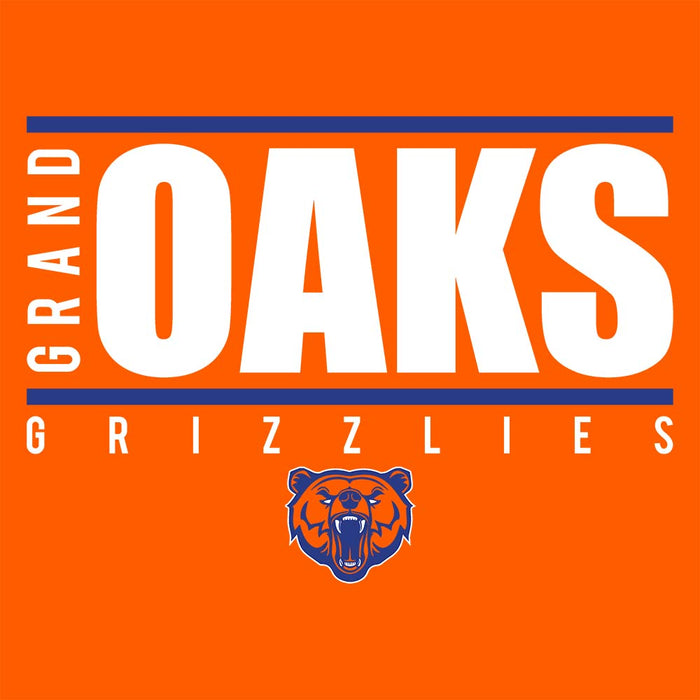 Close-up of Grand Oaks High School Grizzlies Premium Orange Unisex T-shirt 07