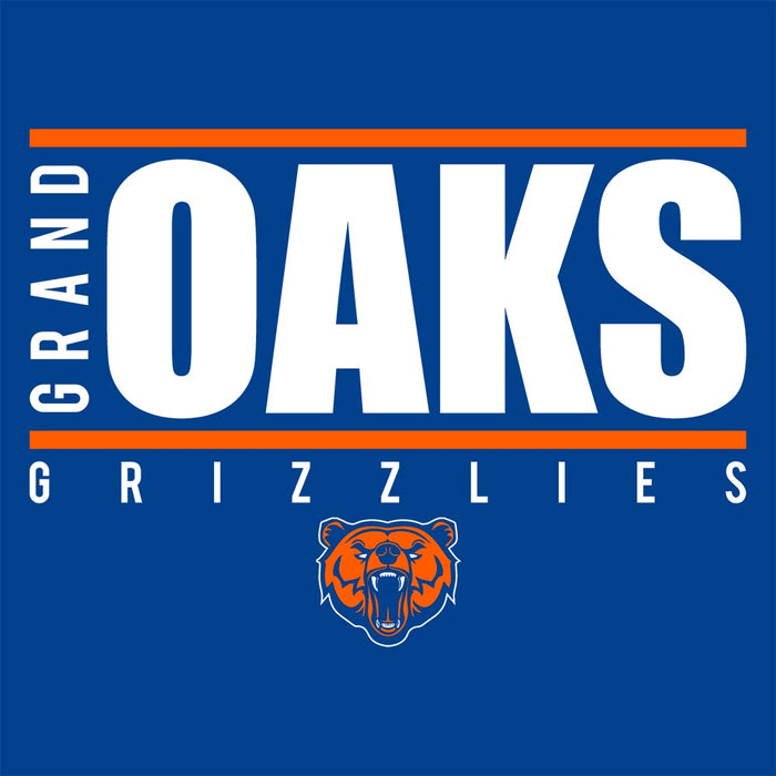 Close-up of Grand Oaks High School Grizzlies Premium Royal Unisex T-shirt 07