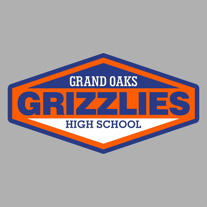 Close-up of Grand Oaks High School Grizzlies Carbon Grey Premium Hoodie 09