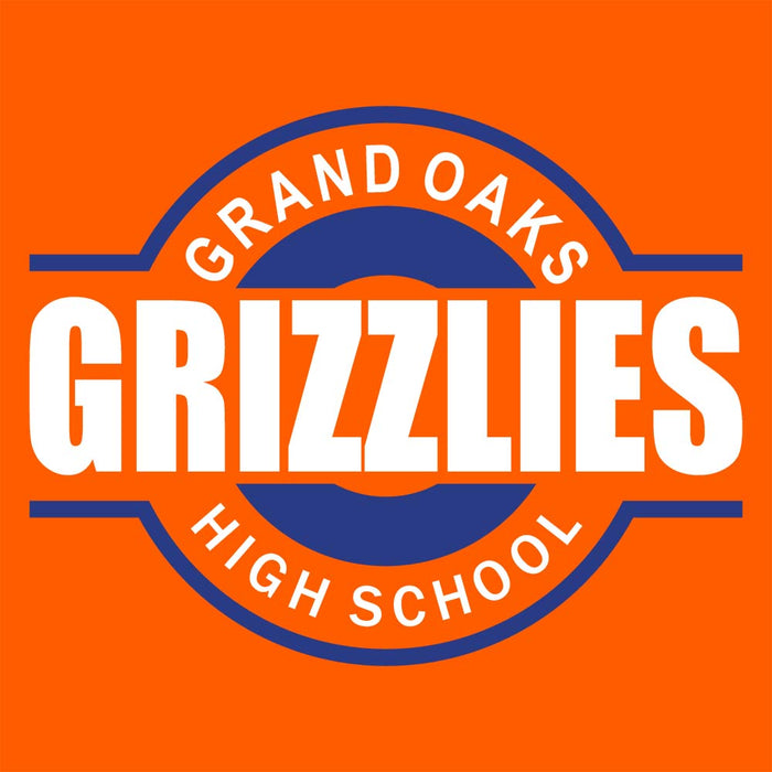 Close-up of Grand Oaks High School Grizzlies Classic Unisex Orange T-shirt 11