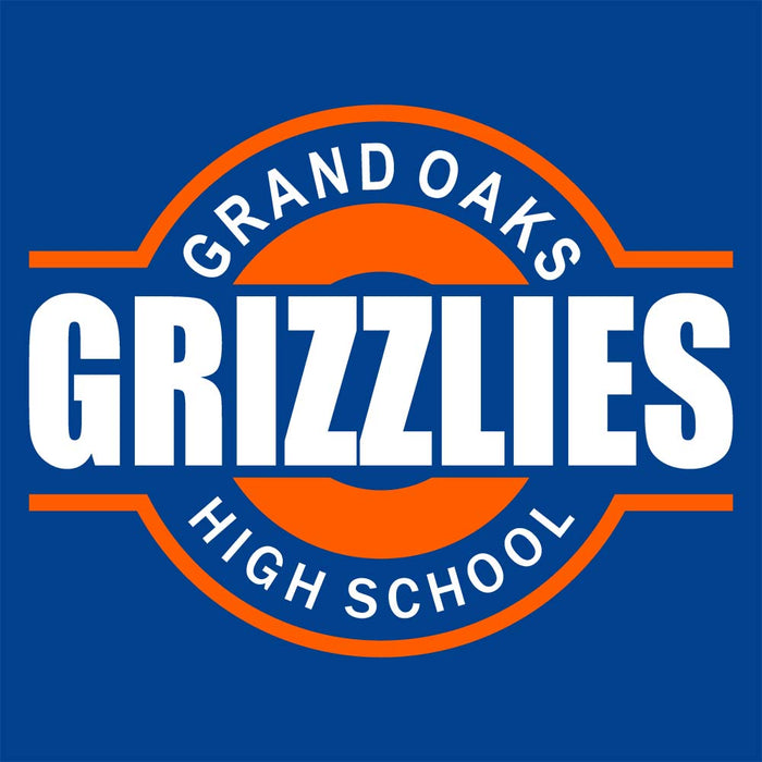 Close-up of Grand Oaks High School Grizzlies Classic Unisex Royal T-shirt 11