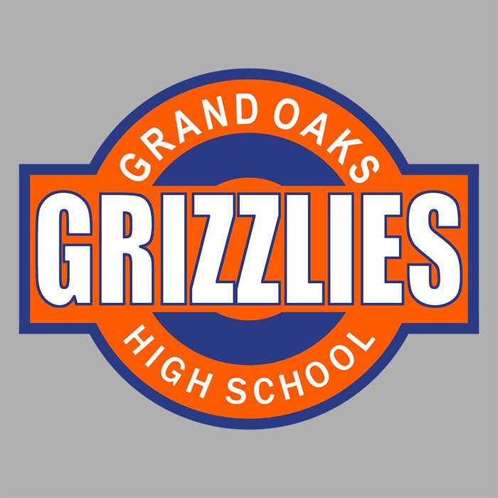 Close-up of Grand Oaks High School Grizzlies Sport Grey Classic Unisex Hoodie 11