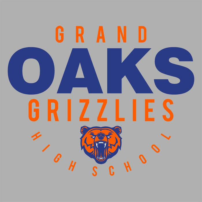 Close-up of Grand Oaks High School Grizzlies Carbon Grey Premium Hoodie 12