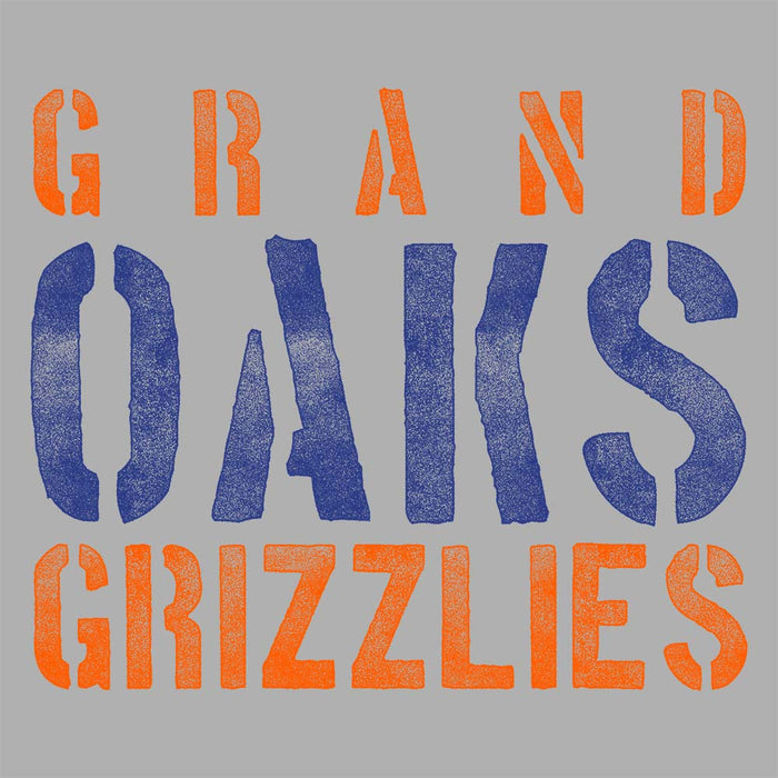 Close-up of Grand Oaks High School Grizzlies Sport Grey Classic Unisex Hoodie 17