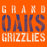 Close-up of Grand Oaks High School Grizzlies Women's Orange T-shirts 17