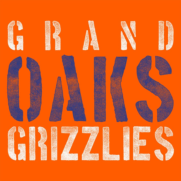 Close-up of Grand Oaks High School Grizzlies Classic Unisex Orange T-shirt 17