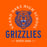 Close-up of Grand Oaks High School Grizzlies Premium Orange Unisex T-shirt 18