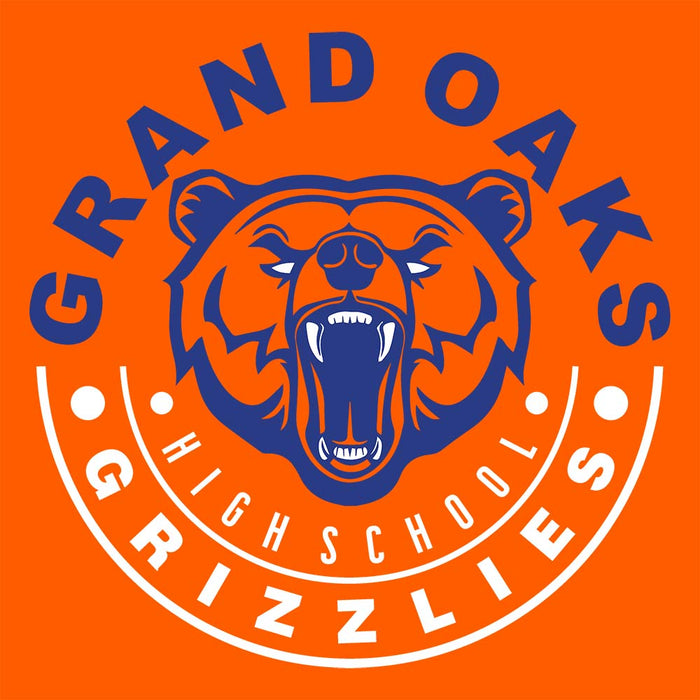 Close-up of Grand Oaks High School Grizzlies Classic Unisex Orange T-shirt 19