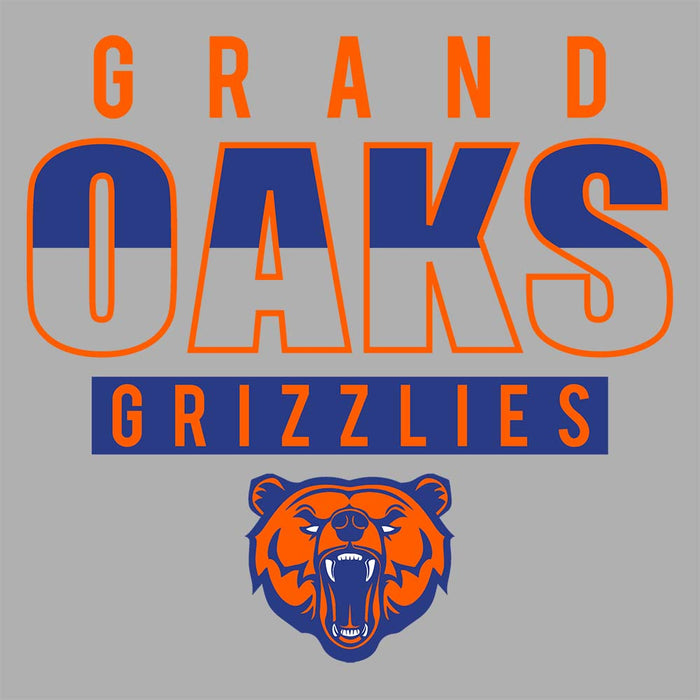 Close-up of Grand Oaks High School Grizzlies Carbon Grey Premium Hoodie 23