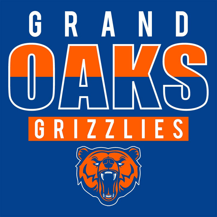 Close-up of Grand Oaks High School Grizzlies Women's Royal T-shirt 23