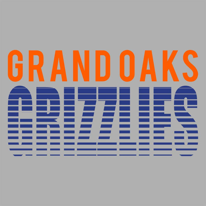 Close-up of Grand Oaks High School Grizzlies Carbon Grey Premium Hoodie 24