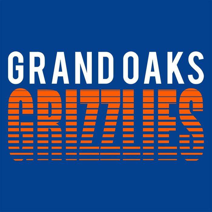 Close-up of Grand Oaks High School Grizzlies Premium Royal Unisex T-shirt 24