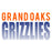 Close-up of Grand Oaks High School Grizzlies Unisex 3/4 sleeve Raglan T-shirt 24