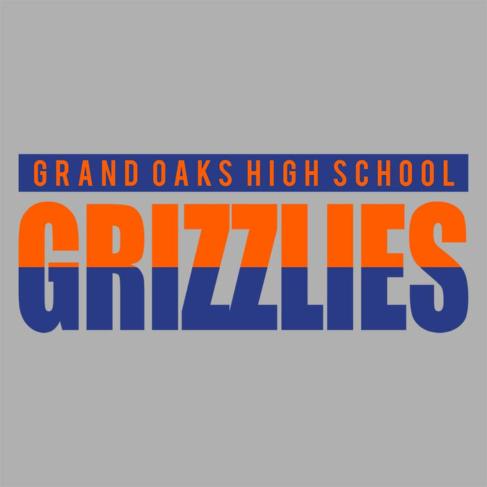 Close-up of Grand Oaks High School Grizzlies Carbon Grey Premium Hoodie 25