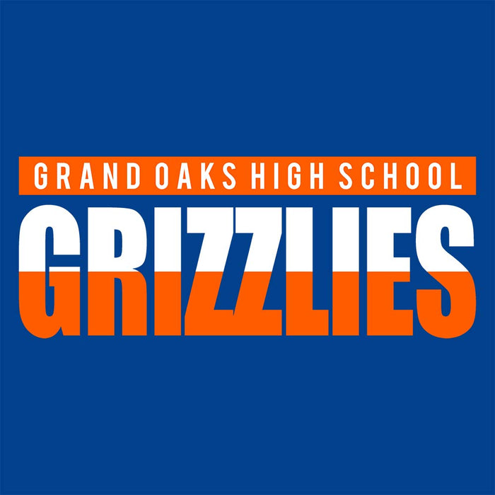 Close-up of Grand Oaks High School Grizzlies Royal Classic Unisex Hoodie 25