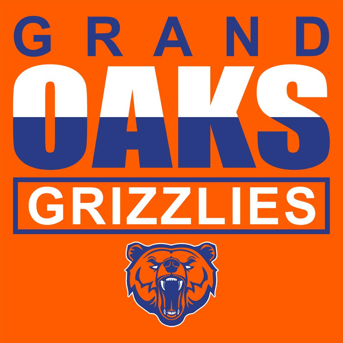 Close-up of Grand Oaks High School Grizzlies Classic Unisex Orange T-shirt 29