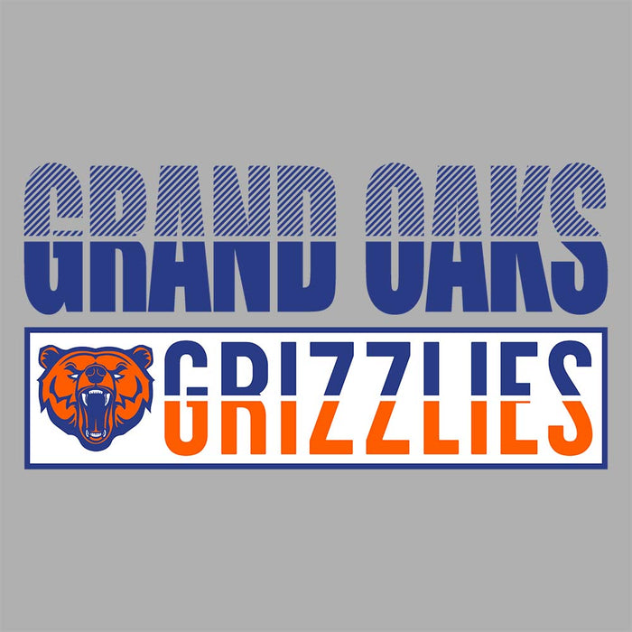 Close-up of Grand Oaks High School Grizzlies Carbon Grey Premium Hoodie 31