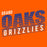 Close-up of Grand Oaks High School Grizzlies Classic Unisex Orange T-shirt 32