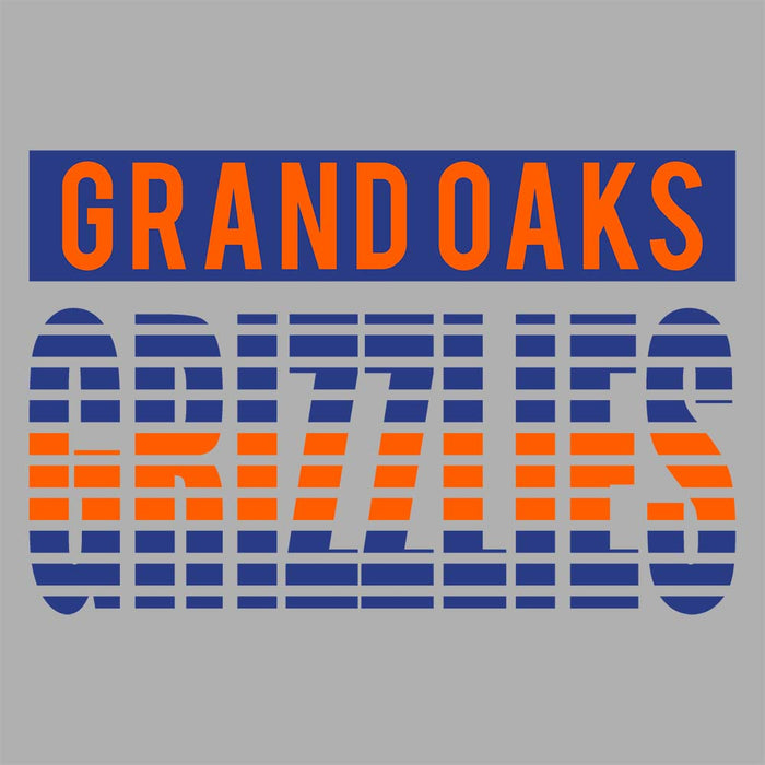 Close-up of Grand Oaks High School Grizzlies Carbon Grey Premium Hoodie 35