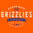 Close-up of Grand Oaks High School Grizzlies Classic Unisex Orange T-shirt 44