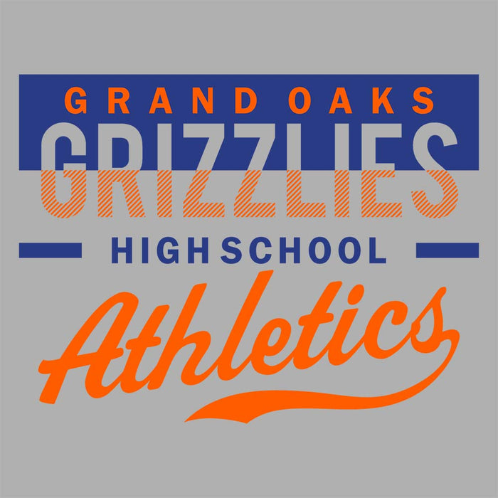 Close-up of Grand Oaks High School Grizzlies Carbon Grey Premium Hoodie 48