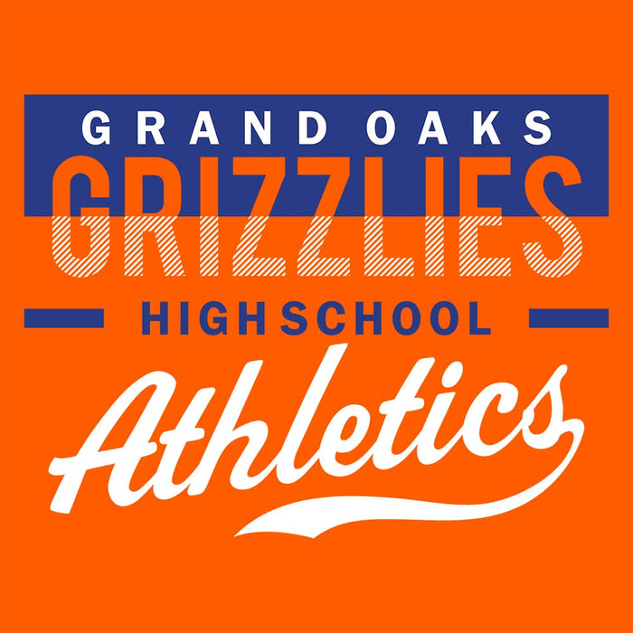 Close-up of Grand Oaks High School Grizzlies Classic Unisex Orange T-shirt 48