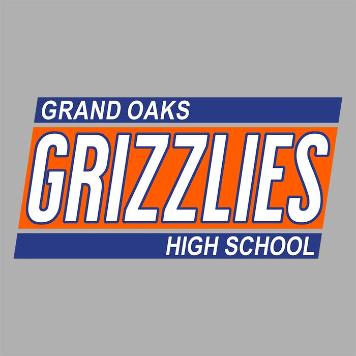 Close-up of Grand Oaks High School Grizzlies Sport Grey Classic Unisex Hoodie 72