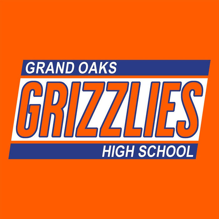 Close-up of Grand Oaks High School Grizzlies Classic Unisex Orange T-shirt 72