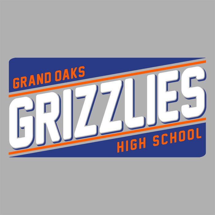 Close-up of Grand Oaks High School Grizzlies Carbon Grey Premium Hoodie 84