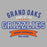 Close-up of Grand Oaks High School Grizzlies Carbon Grey Premium Hoodie 96