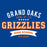 Close-up of Grand Oaks High School Grizzlies Classic Unisex Royal T-shirt 96