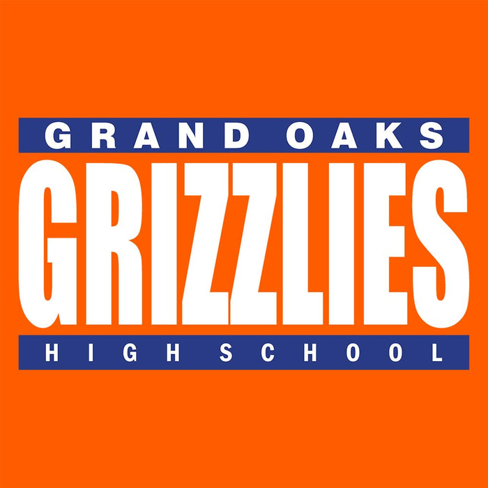 Close-up of Grand Oaks High School Grizzlies Women's Orange T-shirts 98