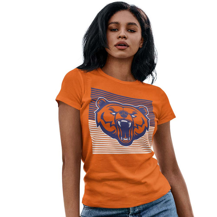 Woman wearing a Grand Oaks High School Grizzlies Women's Orange T-shirts 27