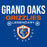 Close-up view of Grand Oaks High School Grizzlies Classic Unisex Royal T-shirt 003