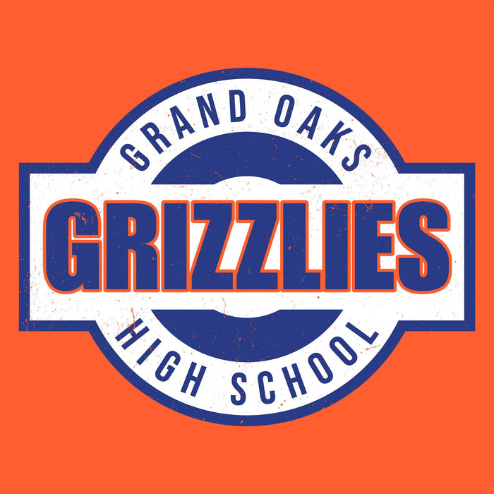 Close-up view of Grand Oaks High School Grizzlies Classic Unisex Orange T-shirt 011