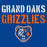 Close-up view of Grand Oaks High School Grizzlies Women's Royal Blue SoftStyle T-shirt 017