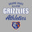 Close-up view of Grand Oaks High School Grizzlies Women's Sport Grey SoftStyle T-shirt 034