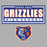 Close-up view of Grand Oaks High School Grizzlies Women's Sport Grey SoftStyle T-shirt 049