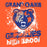 Close-up view of Grand Oaks High School Grizzlies Classic Unisex Orange T-shirt 205