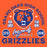 Close-up view of Grand Oaks High School Grizzlies Classic Unisex Orange T-shirt 208