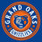 Close-up view of Grand Oaks High School Grizzlies Classic Unisex Royal T-shirt 220