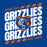 Close-up view of Grand Oaks High School Grizzlies Women's Royal Blue SoftStyle T-shirt 223