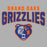 Close-up view of Grand Oaks High School Grizzlies Women's Sport Grey SoftStyle T-shirt 234