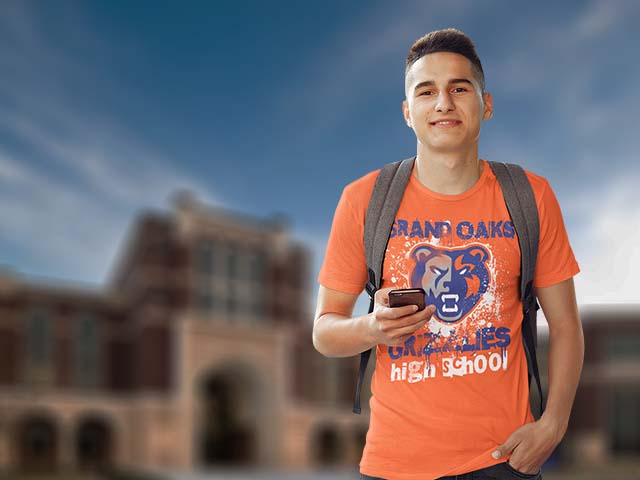 Grand Oaks High School Grizzlies Premium Unisex T-shirts All Products Page