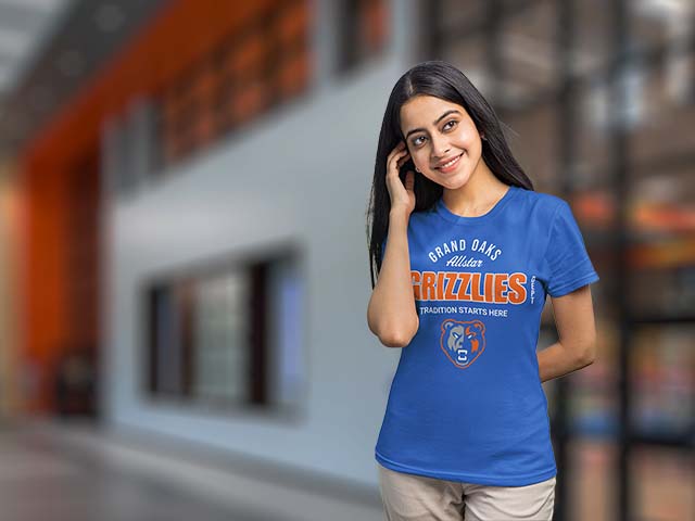 Grand Oaks High School Grizzlies Women's T-shirts All Products Page