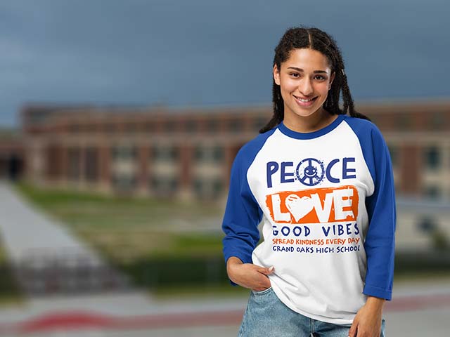 Grand Oaks High School Grizzlies Raglan T-shirts All Products Page