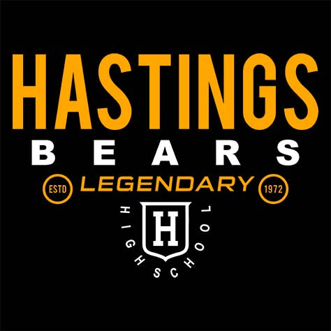 Hastings High School Black Classic T-shirt 03