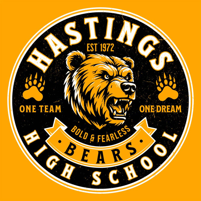 Close-up view of Hastings High School Bears Gold Classic Unisex T-shirt 215