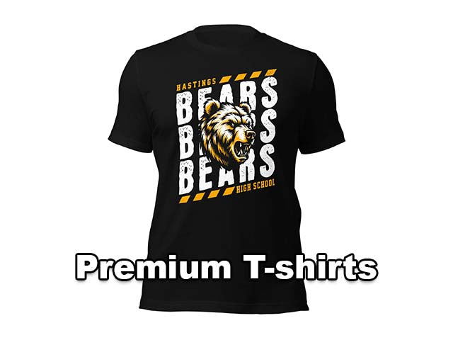 Premium T-shirts for Hastings High School Bears