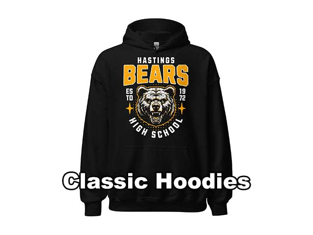 Classic Hoodies for Hastings High School Bears